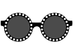 Black retro glasses